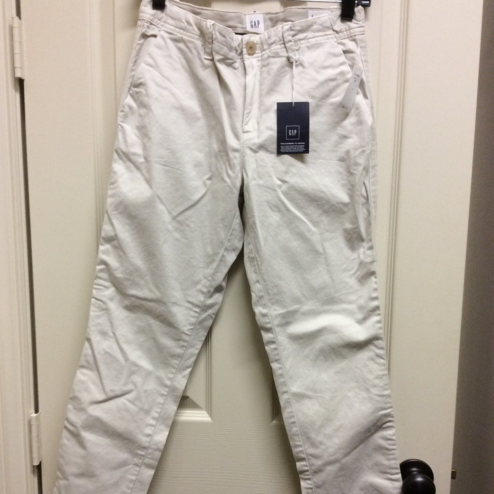 NWT GAP chinos with ribbon trim detail
